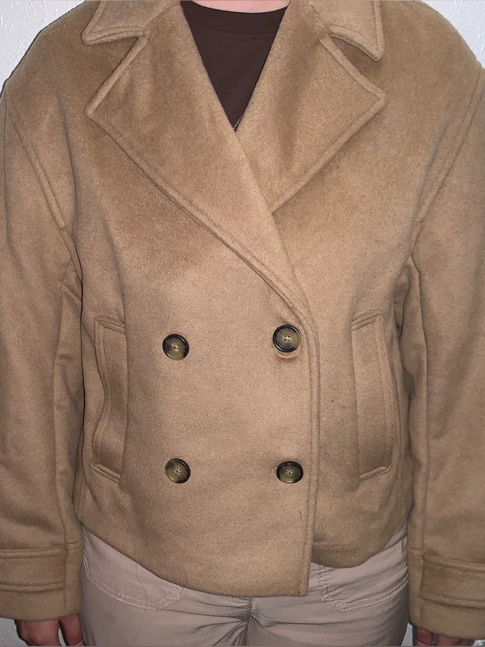 Teen Zara short peacoat